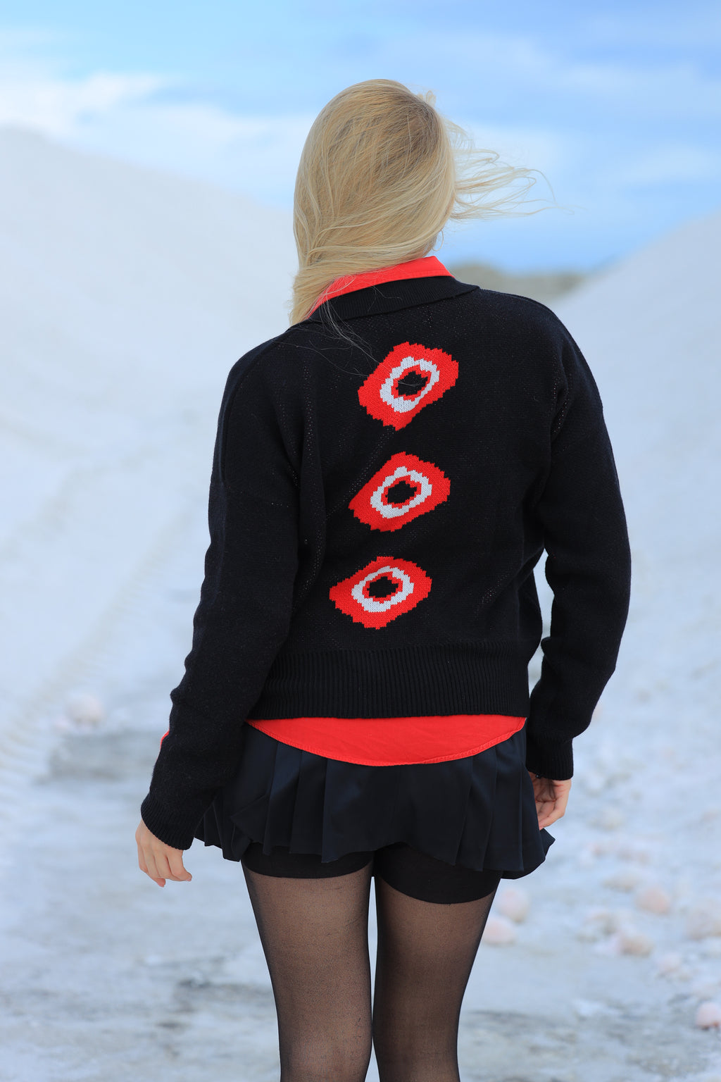 MUGHMAQ KNITED POLO SWEETSHIRT