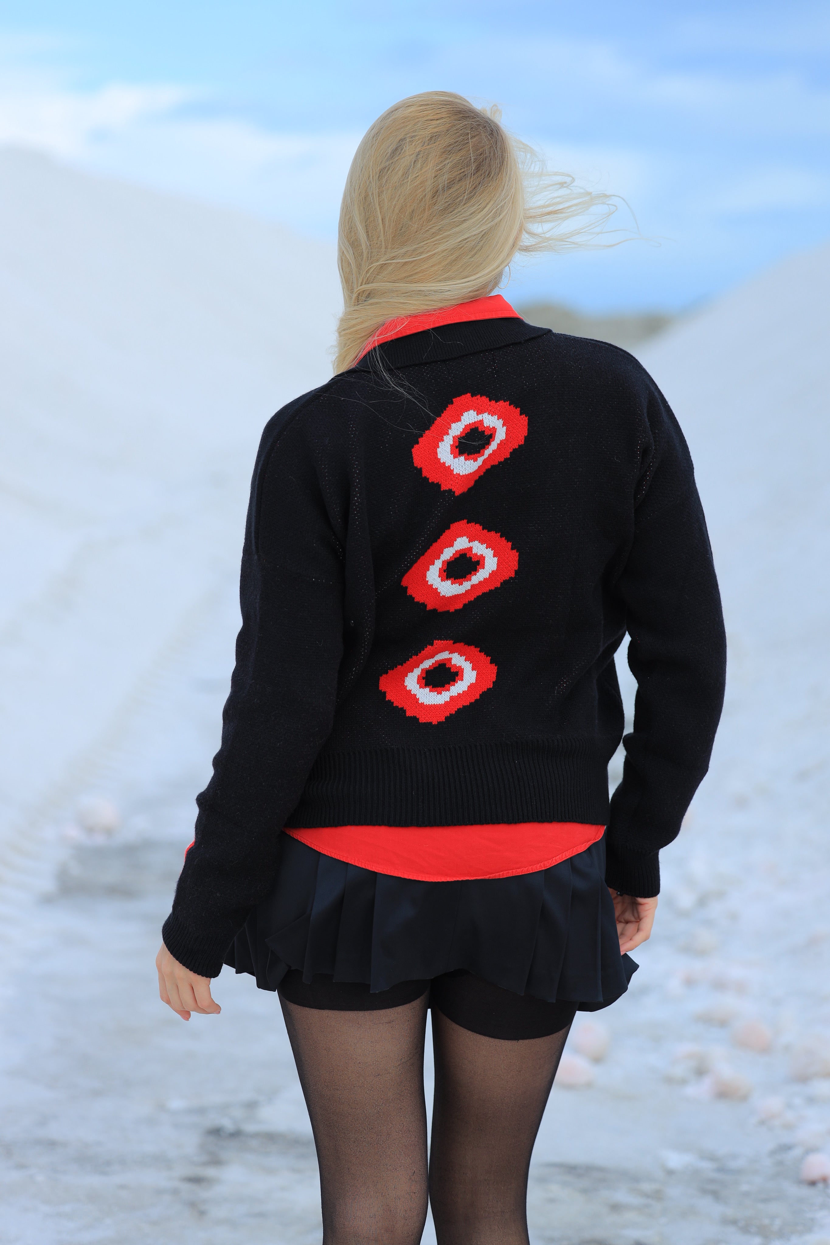 MUGHMAQ KNITED POLO SWEETSHIRT