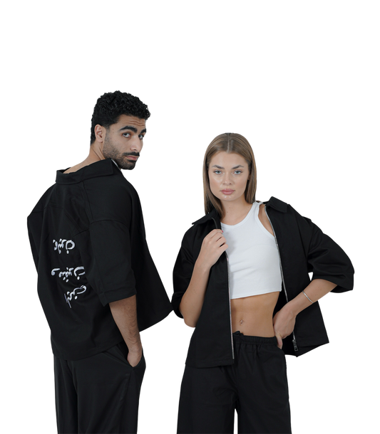 YAMENION BLACK ZIP-UP