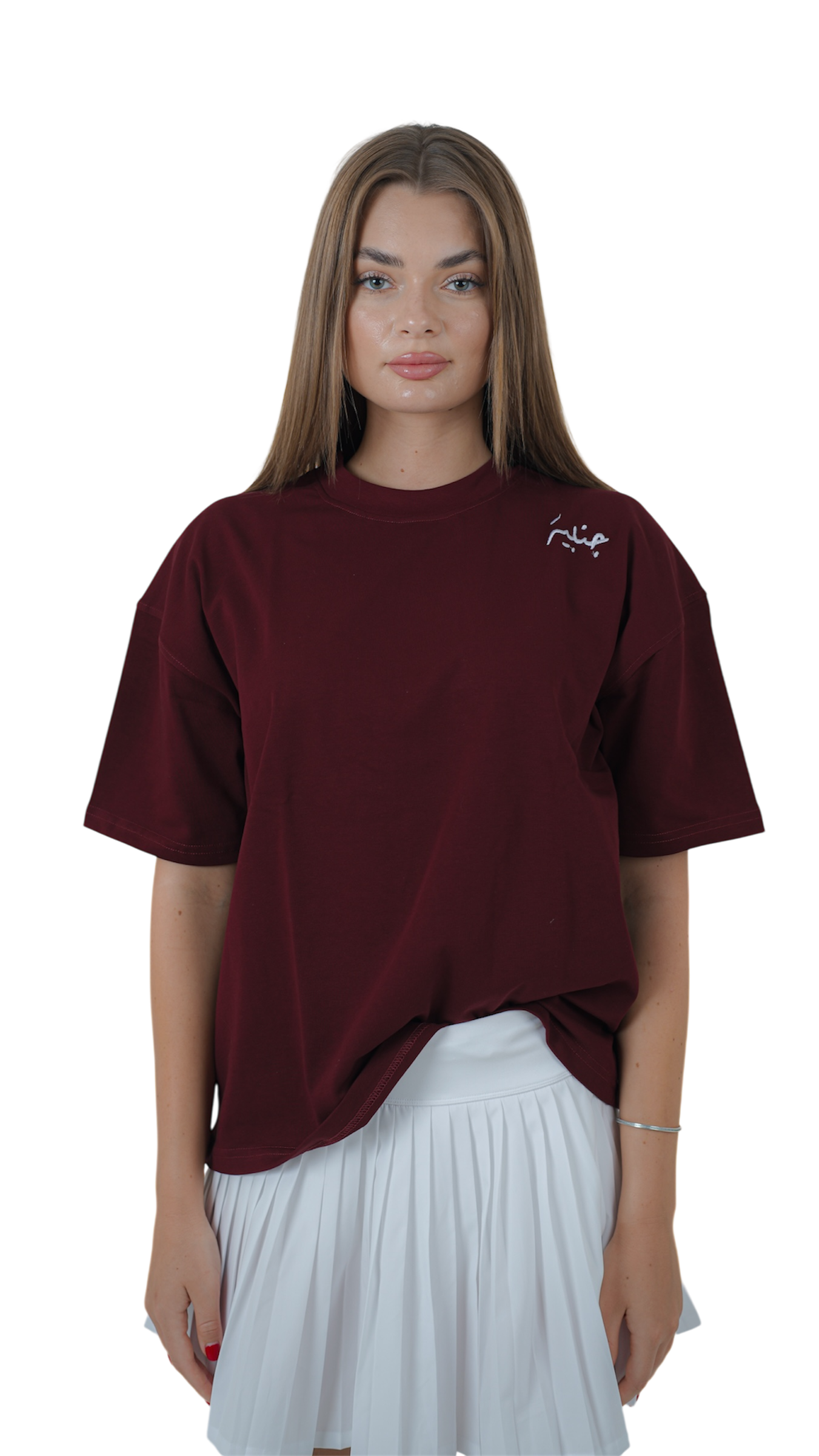 QAMARIA BURGUNDY T SHIRT