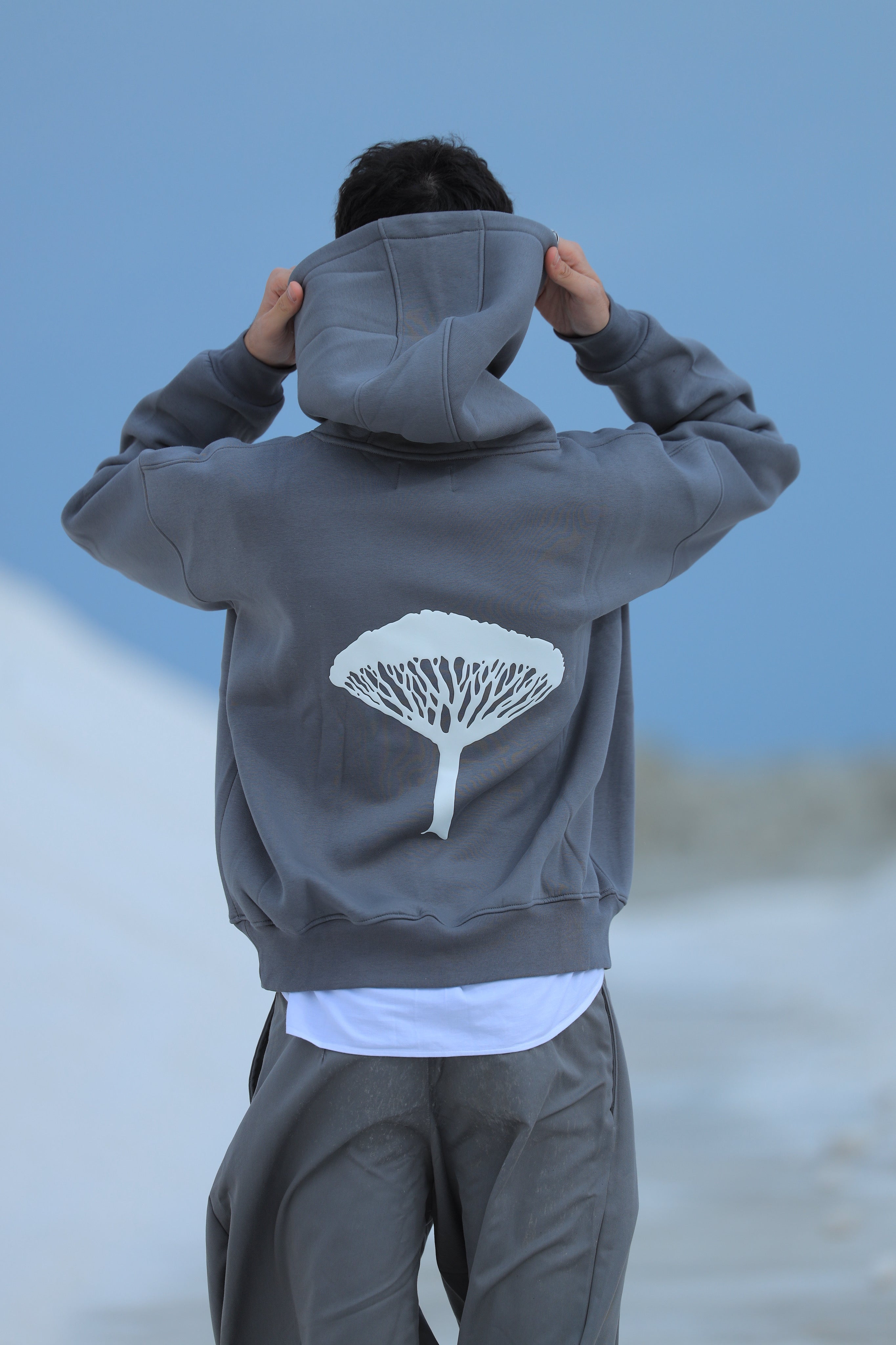 BLOOD TREE GERY HOODIE