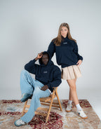 DAR-ALHAJAR NAVY HOODIE