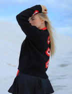 MUGHMAQ KNITED POLO SWEETSHIRT