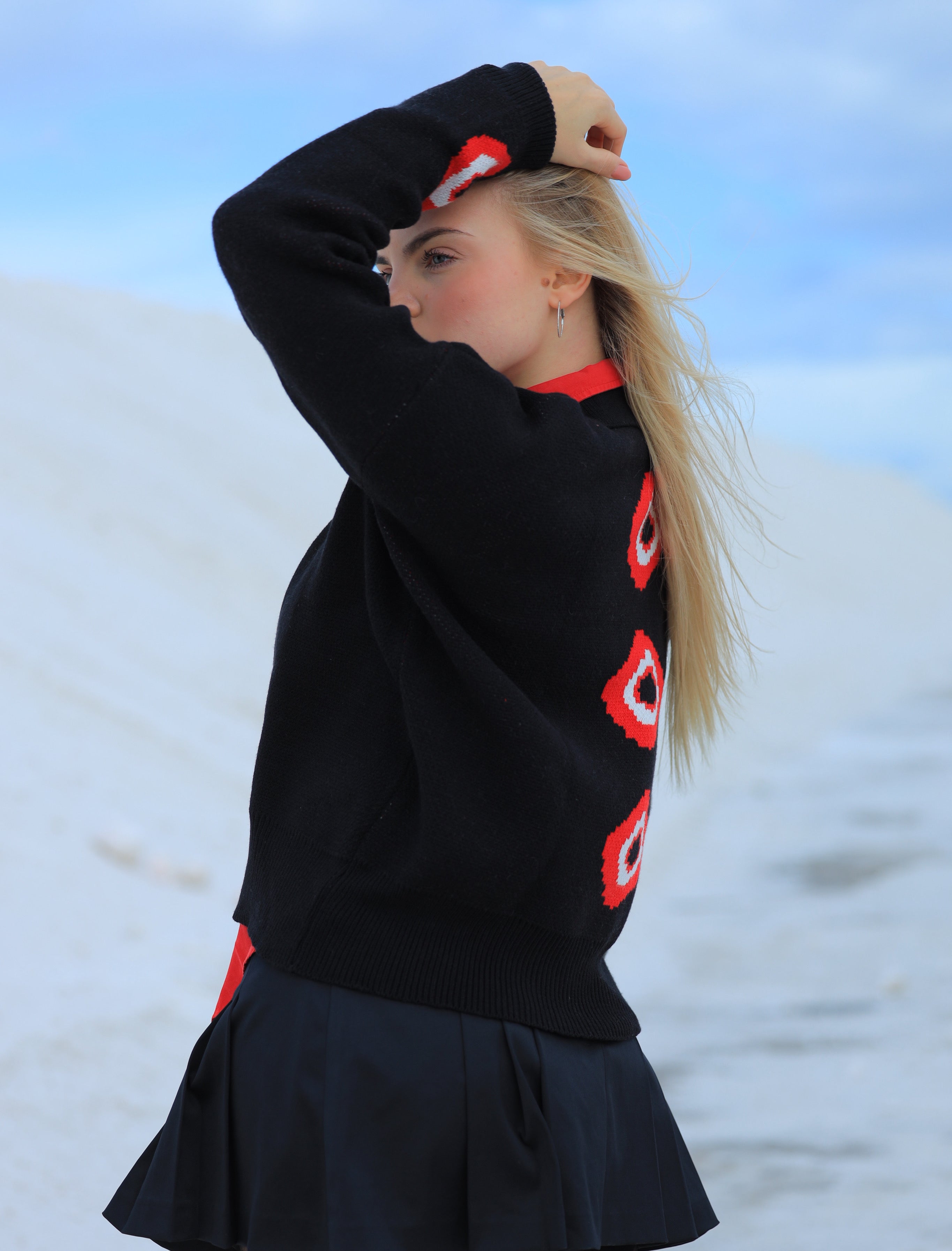 MUGHMAQ KNITED POLO SWEETSHIRT