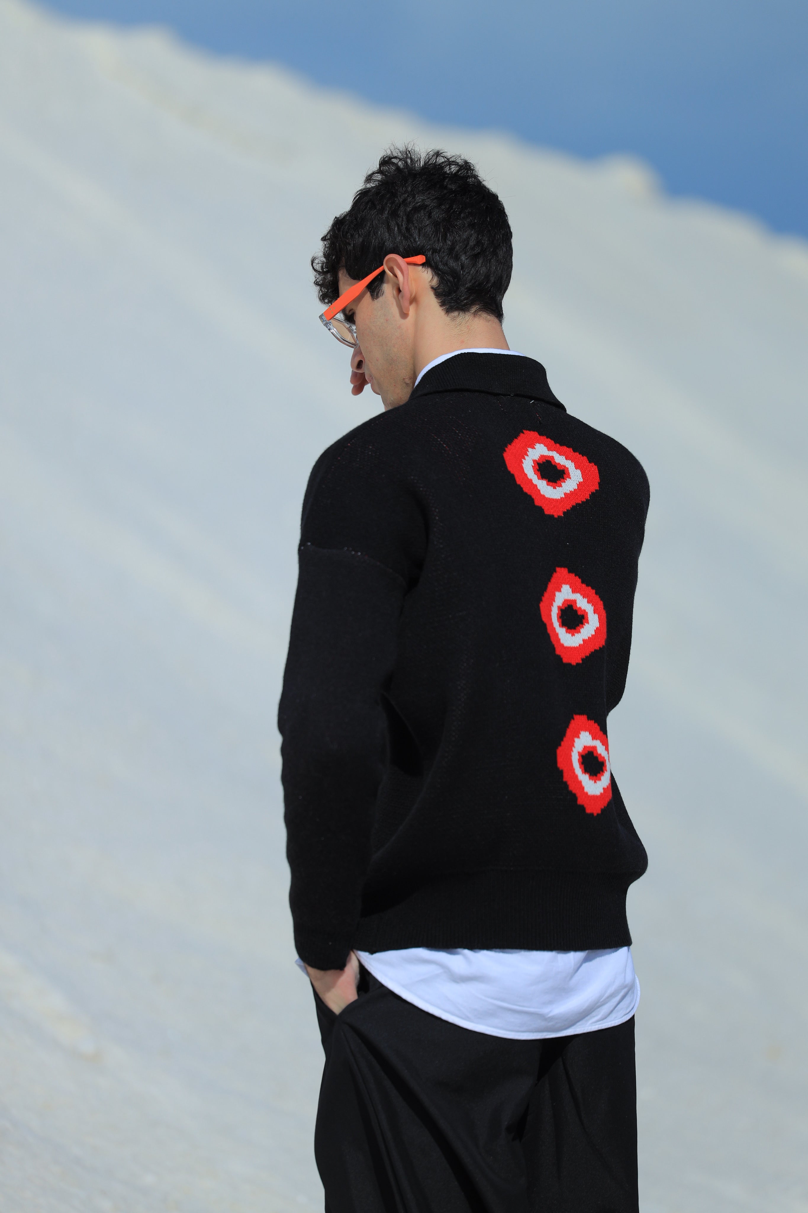 MUGHMAQ KNITED POLO SWEETSHIRT