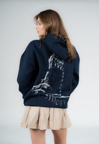 DAR-ALHAJAR NAVY HOODIE