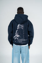 DAR-ALHAJAR NAVY HOODIE