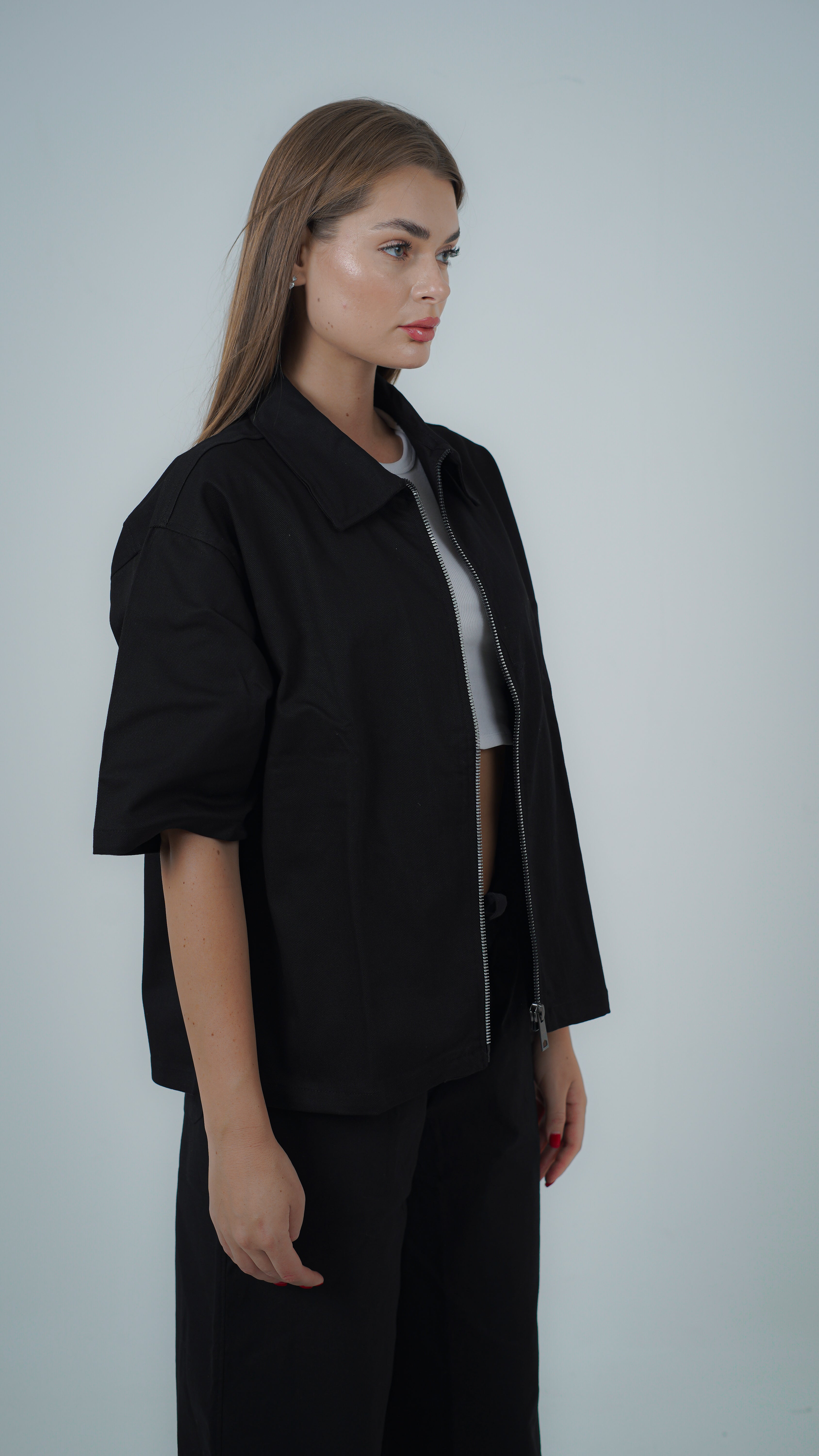 YAMENION BLACK ZIP-UP