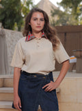 STARAH  BEIGE POLO SHIRT