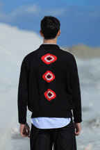 MUGHMAQ KNITED POLO SWEETSHIRT